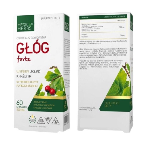 Głóg Forte 520mg 60 kaps.