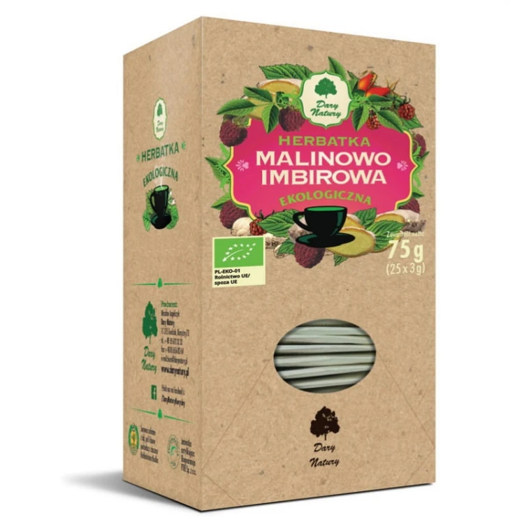 Herbatka Malinowo-imbirowa EKO 25x3g