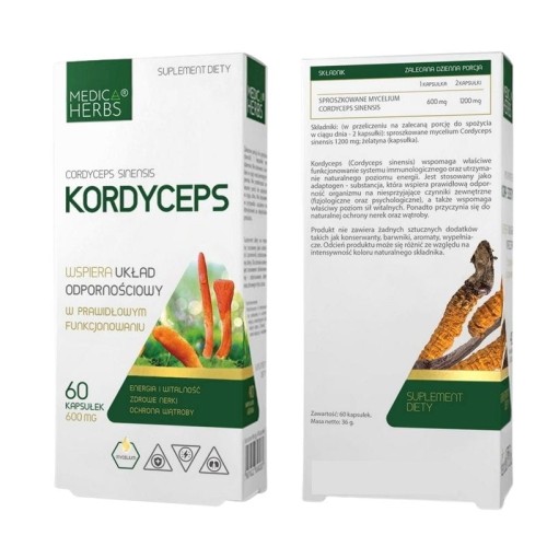 Kordyceps 600mg 60kaps.