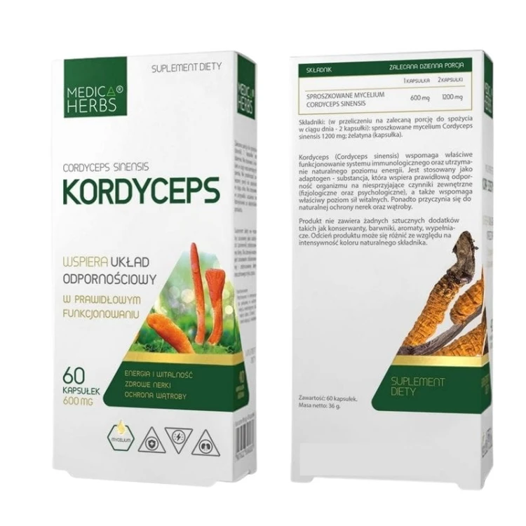 Kordyceps 600mg 60kaps.