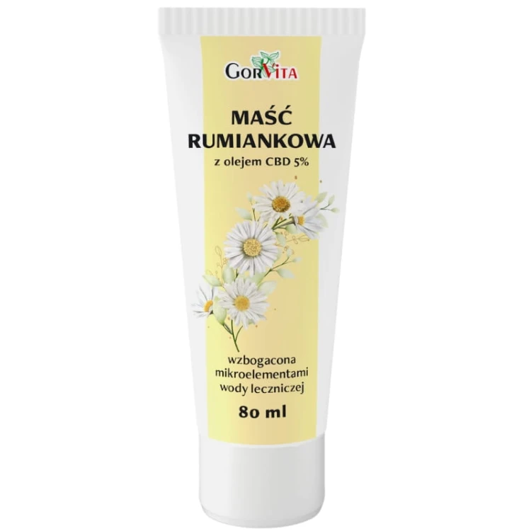 Maść Rumiankowa z Olejem CBD 5% wzbogacona mikroelementami wody leczniczej 80ml