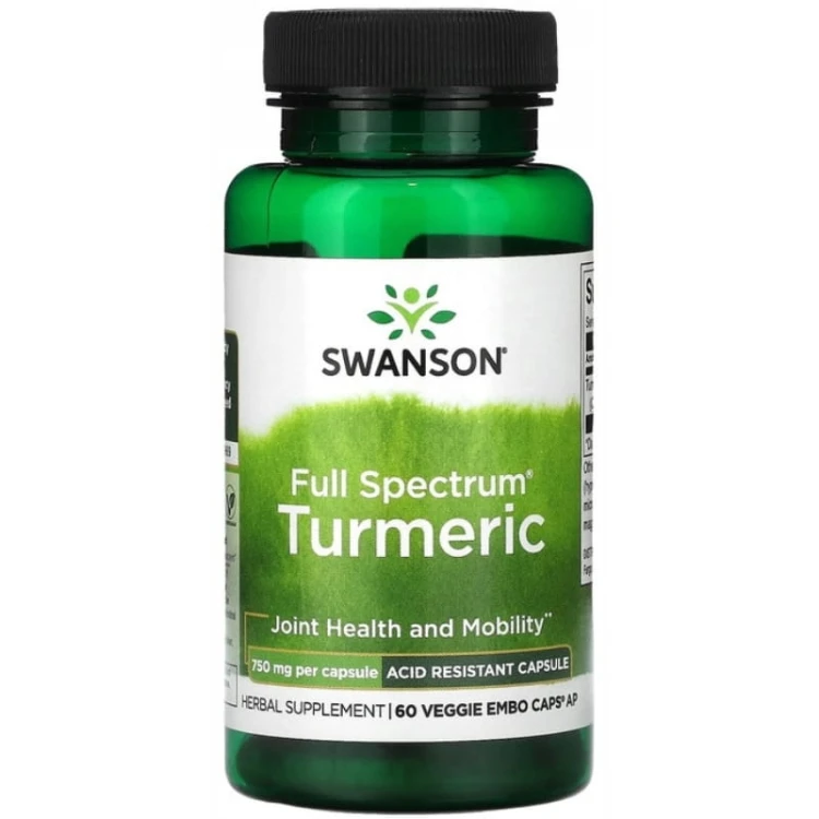 Full Spectrum Turmeric - opóźnione wchłanianie 750mg 60 kaps.