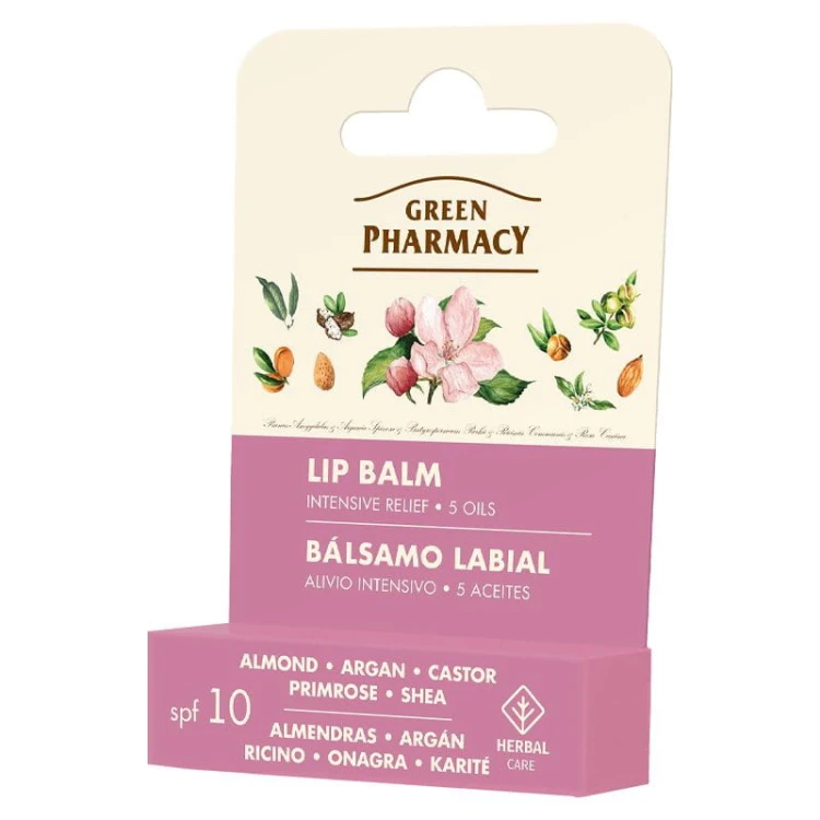 green-pharmacy-balsam-do-ust-5-olejkow-spf10-sztyft