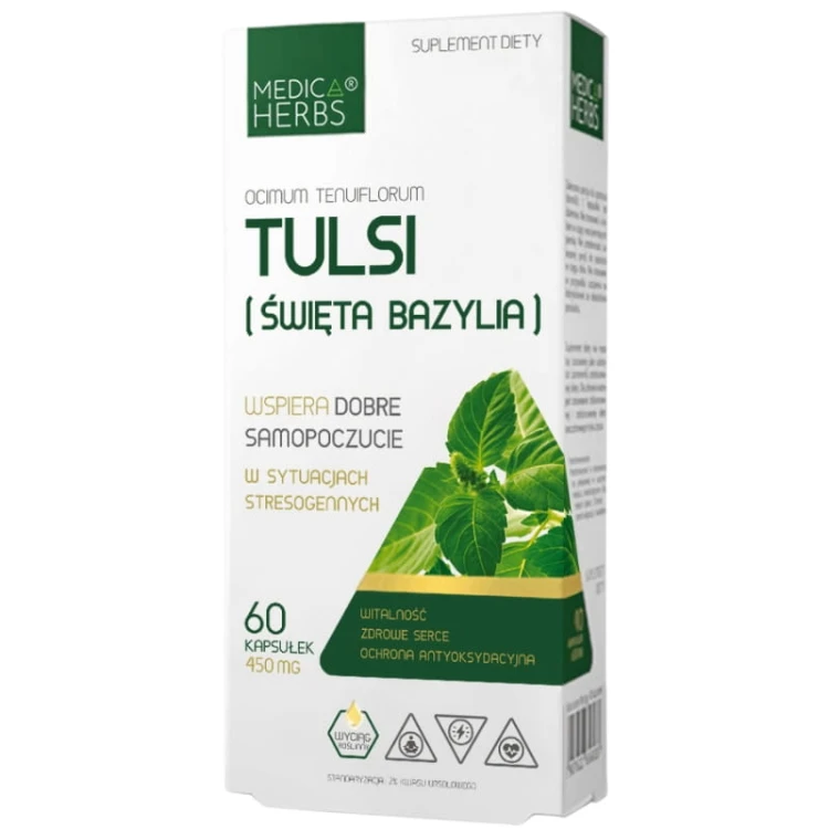 Święta bazylia (Tulsi) 450mg 60 kaps.