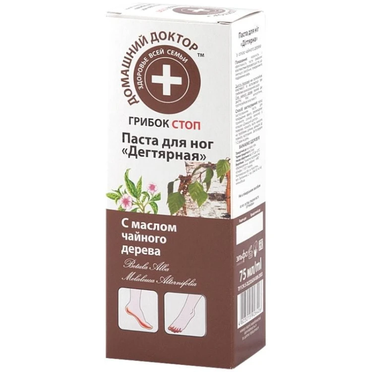 Domowy Doktor Pasta do stóp dziegciowa z olejkiem herbacianym 75ml