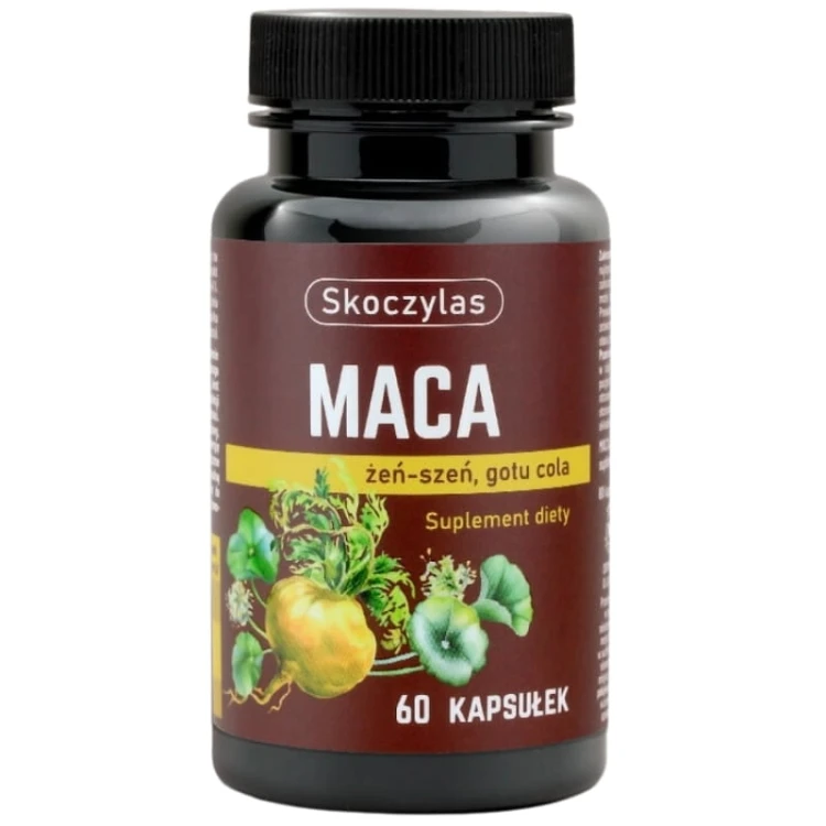 Skoczylas Maca + Żeń-szeń + Gotu cola 60 kaps.