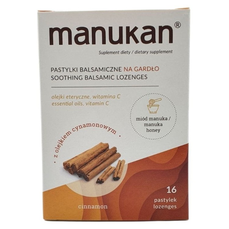 Manukan Cynamonowy 16 tabletek do ssania