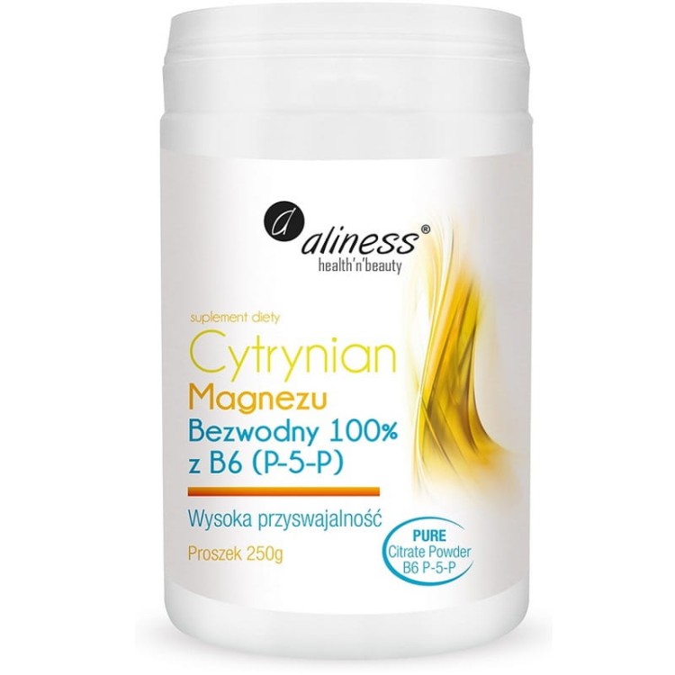 Cytrynian Magnezu 100% z B6 proszek 250g