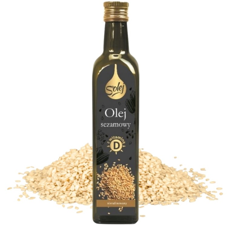 Olej sezamowy z witaminą D nierafinowany 250ml