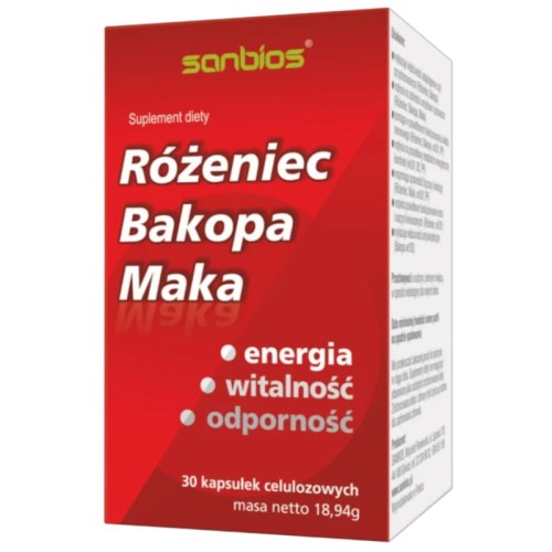 Różeniec Bakopa Maka 30 kaps. celulozowych