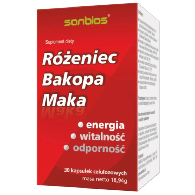 Różeniec Bakopa Maka 30 kaps. celulozowych