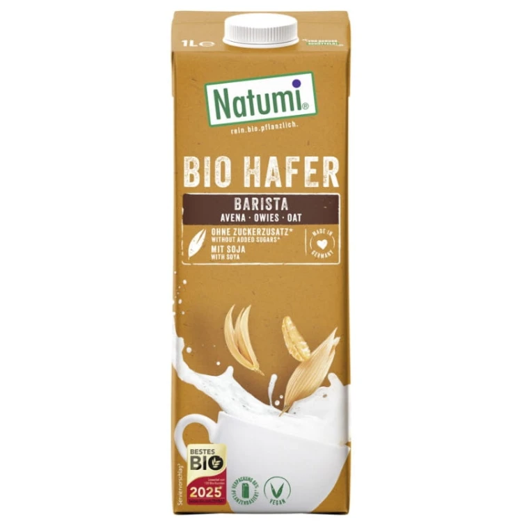 Napój owsiano-sojowy Barista bez dodatku cukrów BIO 1L