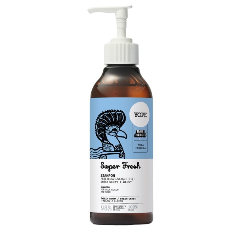 Naturalny szampon do włosów Przetłuszczających się Super Fresh 300ml
