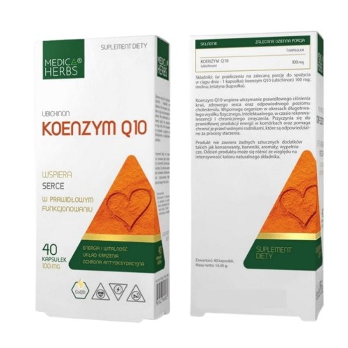 Koenzym Q10 (Ubichinon) 100mg 40kaps.