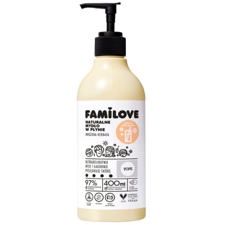 Naturalne Mydło w płynie Mrożona Herbata Familove 400ml