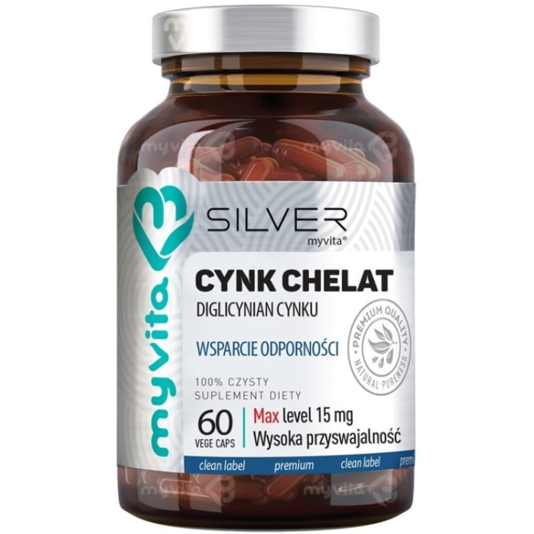 Silver Pure 100%  Cynk Chelat 60 kaps.
