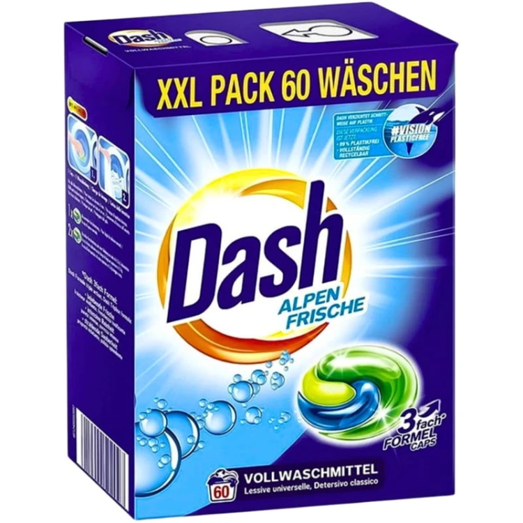Dash Alpen Frische Kapsułki do prania Uniwersalne 60 sztuk