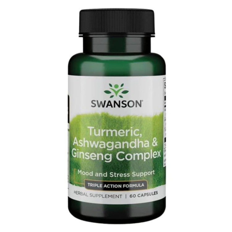 Full Spectrum Turmeric, Ashwagandha &amp; Ginseng Complex 60 kaps