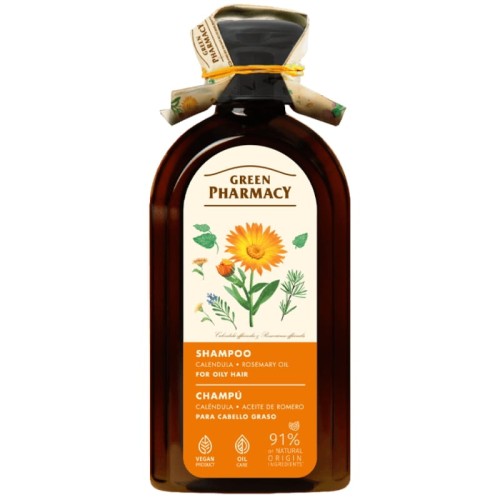 Green Pharmacy Szampon do włosów przetłuszczających się Świeżość i objętość Nagietek i olej rozmarynowy 350ml