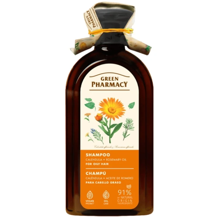 Green Pharmacy Szampon do włosów przetłuszczających się Świeżość i objętość Nagietek i olej rozmarynowy 350ml