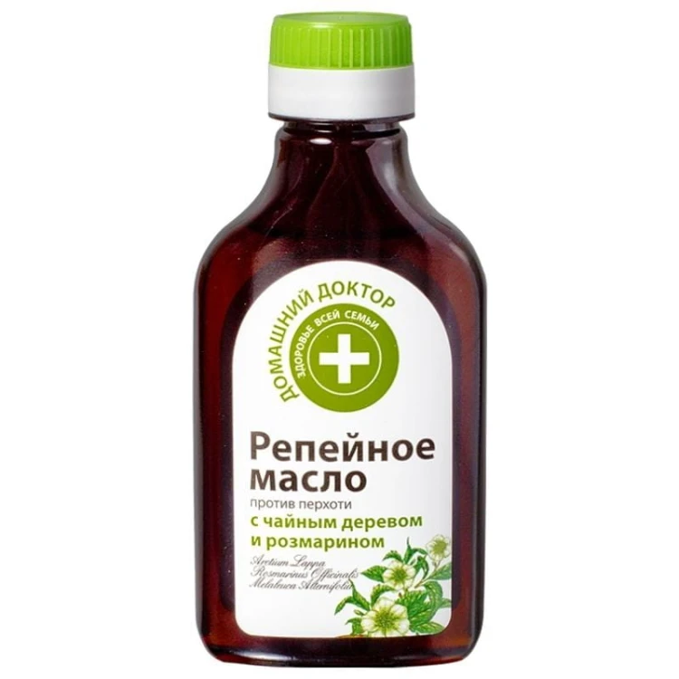 Domowy Doktor Olejek łopianowy przeciwłupieżowy Drzewko herbaciane i rozmaryn 100ml