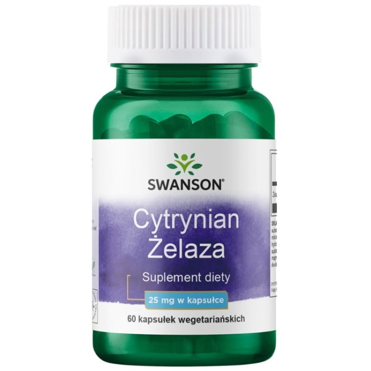 Cytrynian Żelaza 25mg 60 kaps.