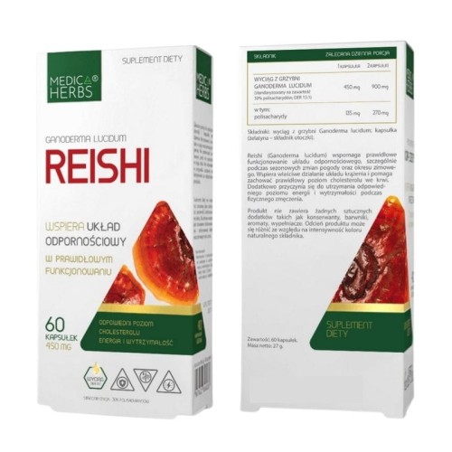 Reishi (Ganoderma lucidum) 450mg 60kaps.