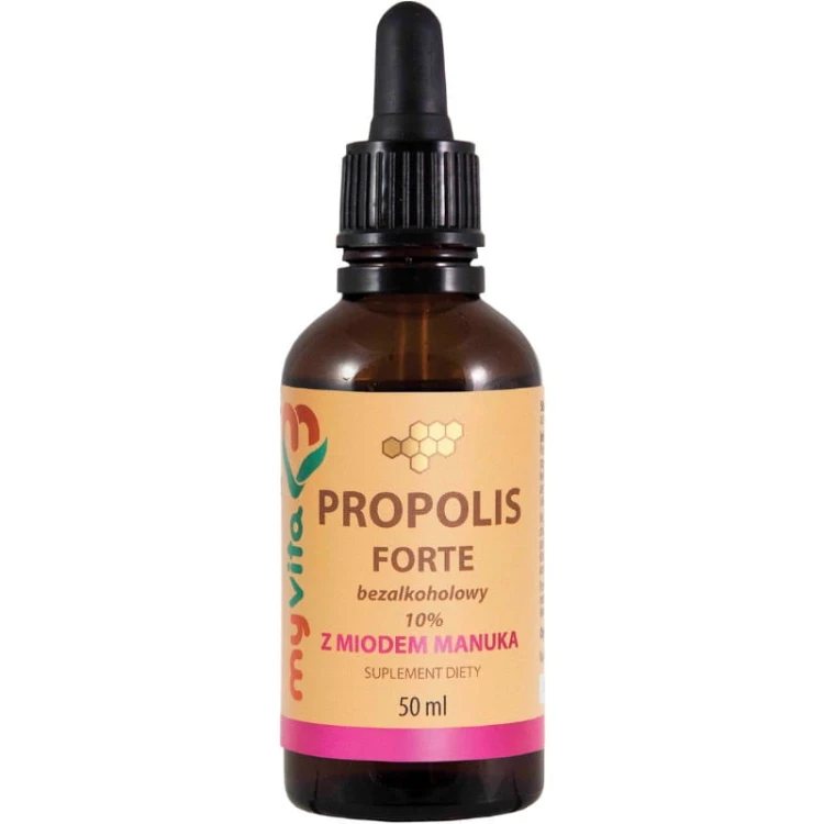 Propolis Forte bezalkoholowy 10% z miodem manuka 50ml