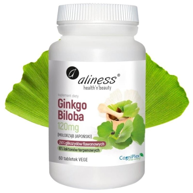 Ginkgo Biloba (Miłorząb japoński) 120mg 60 tabl.