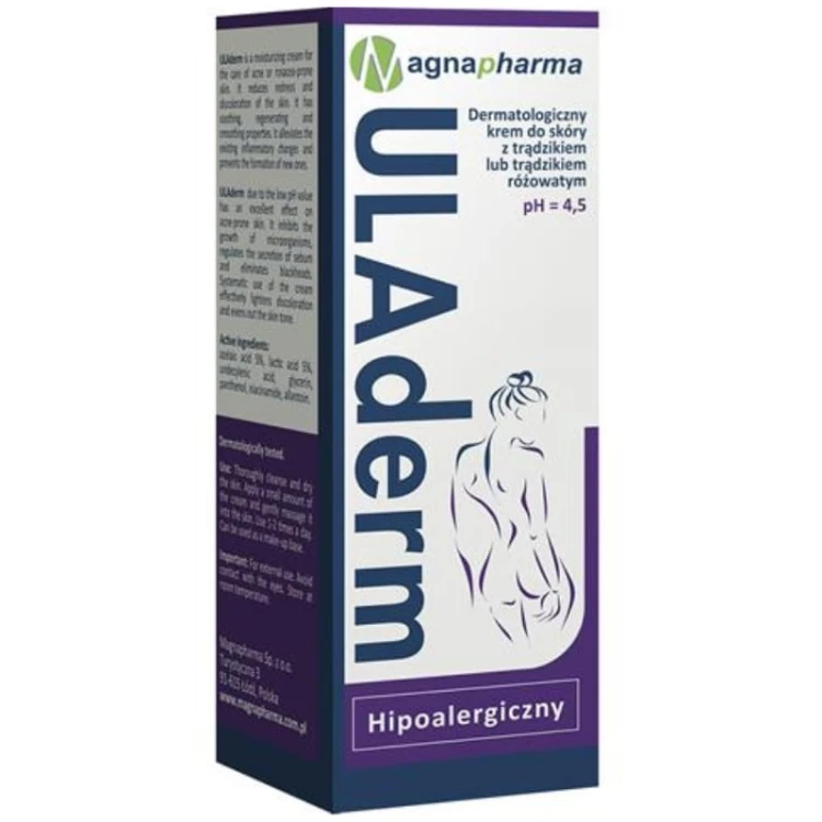 ULAderm Krem do skóry trądzikowej dermatologiczny hipoalergiczny 50ml