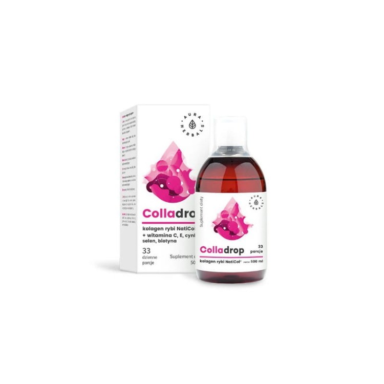 Colladrop - kolagen rybi w płynie + witamina C 500ml