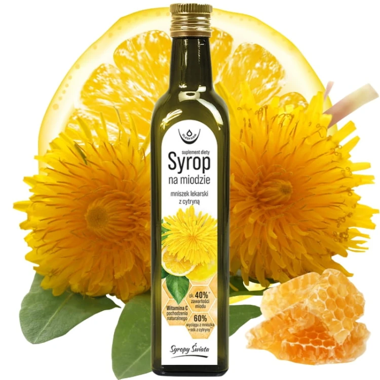 Syrop Mniszek lekarski z cytryną na miodzie 250ml