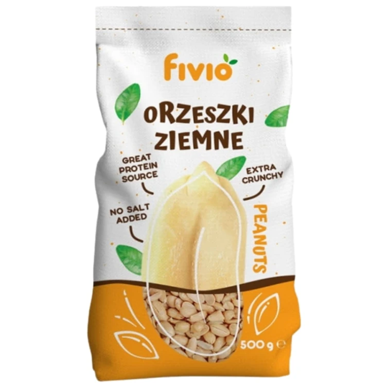Orzechy ziemne arachidowe prażone niesolone (Fivio) 500g
