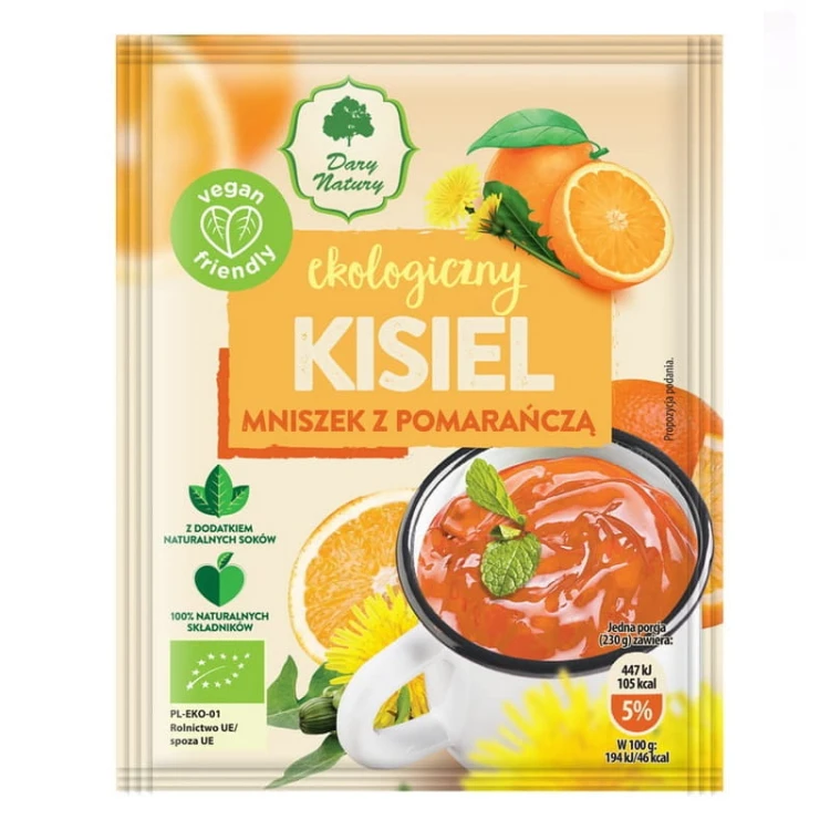 Ekologiczny Kisiel Mniszek z pomarańczą 30g