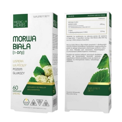 Morwa biała (1-DNJ) 640mg 60 kaps.