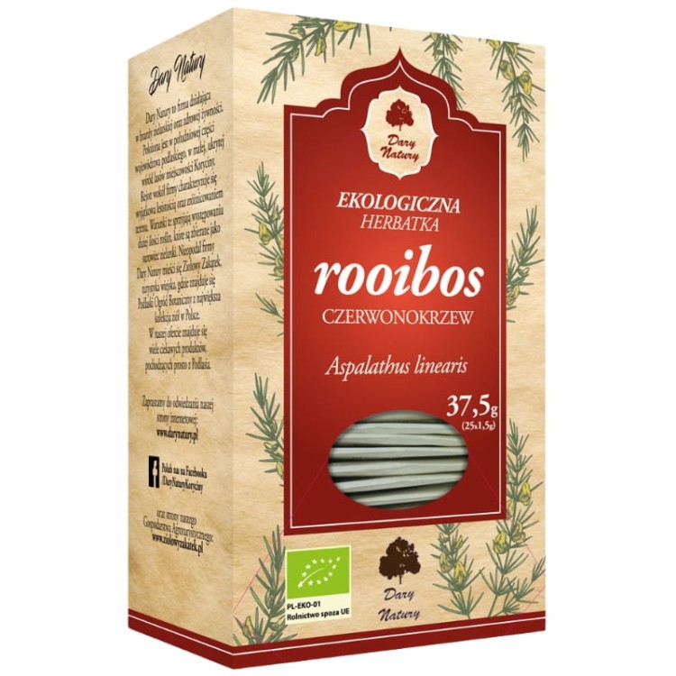 Herbatka Rooibos Czerwonokrzew EKO (Aspalathus linearis) 25x1,5g