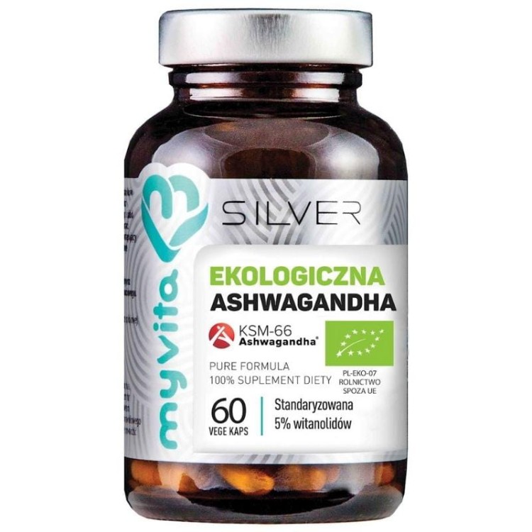 Silver Pure100% Ashwagandha KSM-66 60 kaps.