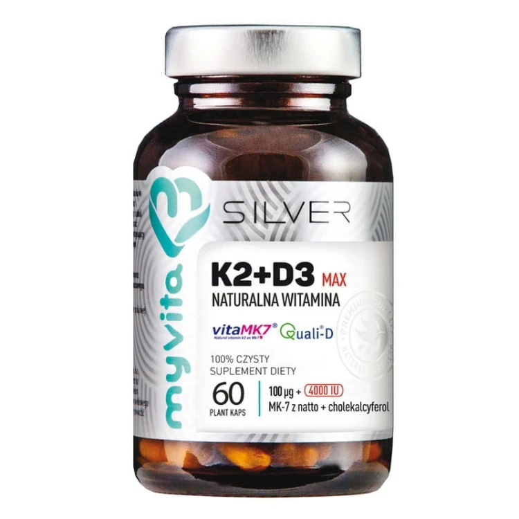 Silver Pure 100% Witamina K2+D3 4000 60 kaps.