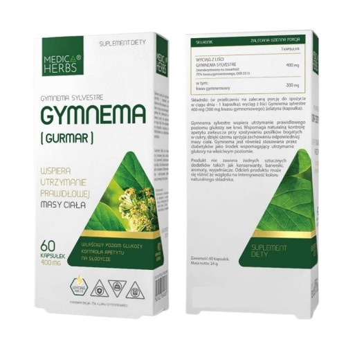 Gymnema (Gurmar) 400mg 60kaps.