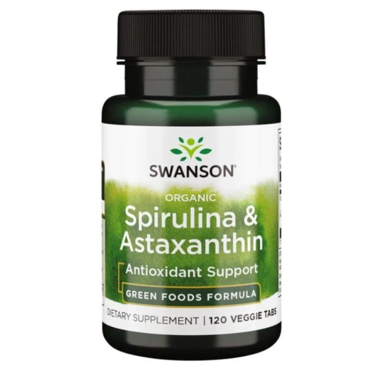 Spirulina + Astaksantyna organiczna 120 tabl.