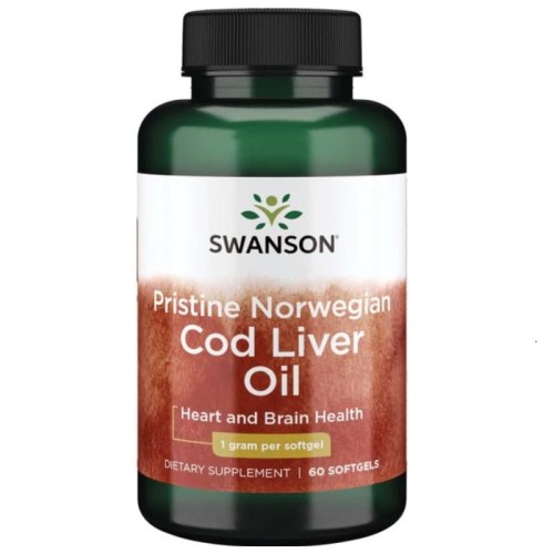 Tran norweski - Pristine Norwegian Cod Liver Oil 1000 mg 60 kaps.