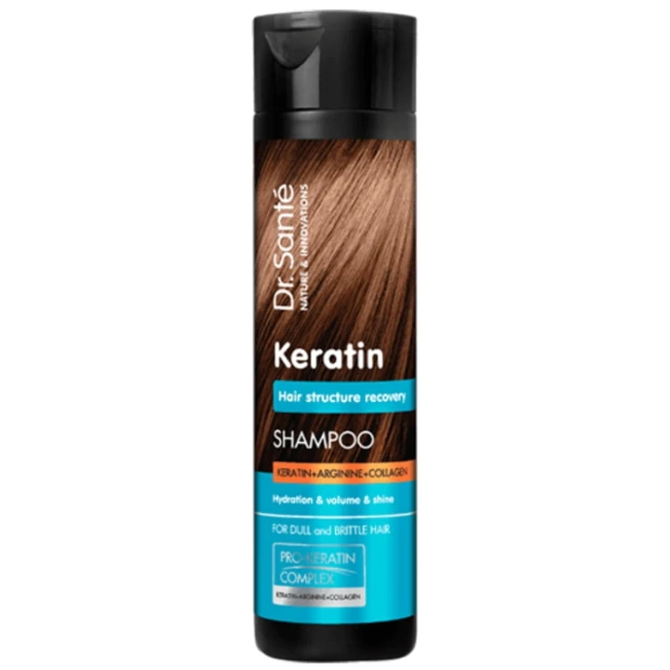 Dr Sante Szampon do włosów Keratyna + Arginina + Kolagen włosy matowe i łamliwe 250ml