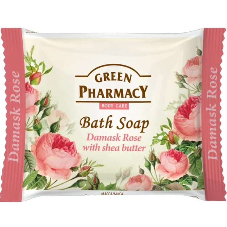 Green Pharmacy Mydło toaletowe w kostce Róża damasceńska i Masło Shea 100g