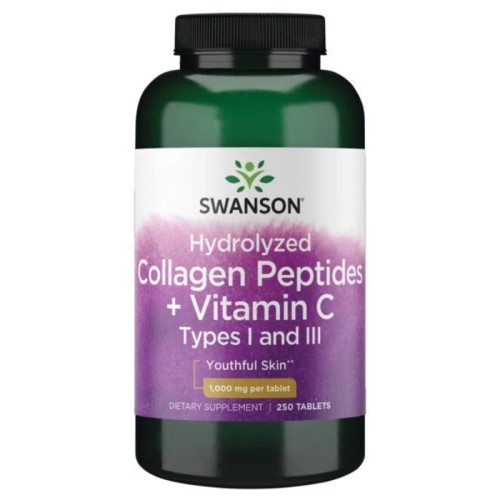 Hydrolizowany kolagen typu I i III z witaminą C 250 tabl.