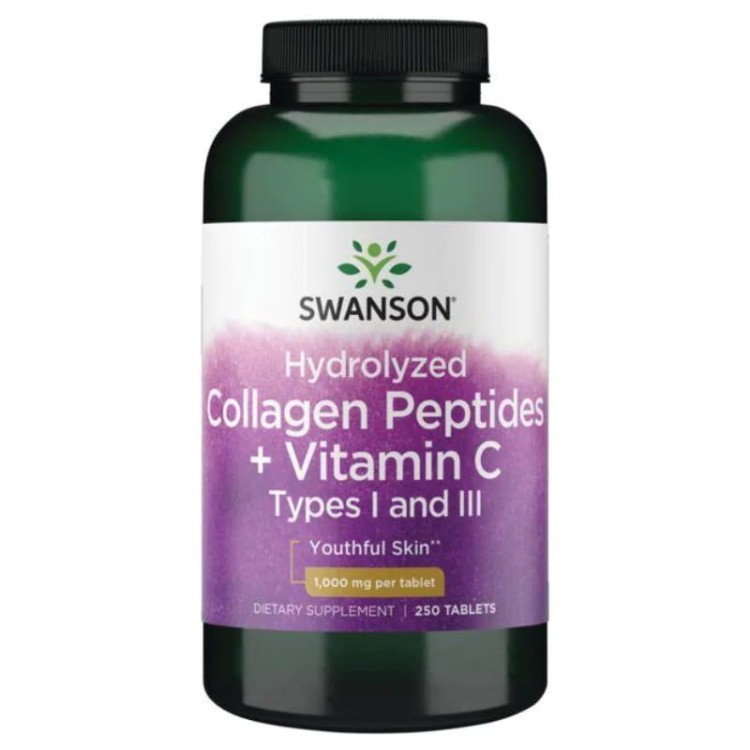 Hydrolizowany kolagen typu I i III z witaminą C 250 tabl.