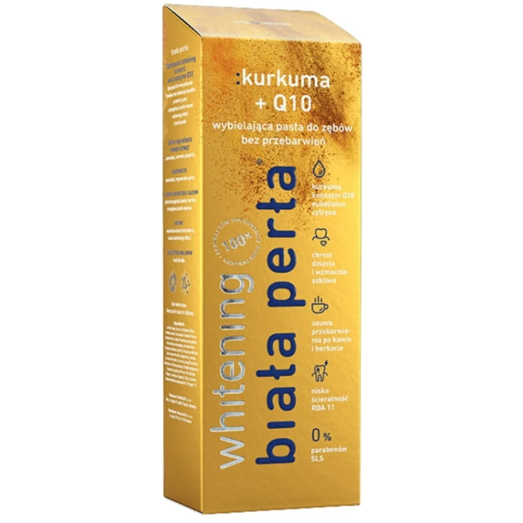 Biała Perła Pasta do zębów Kurkuma + Q10 75ml