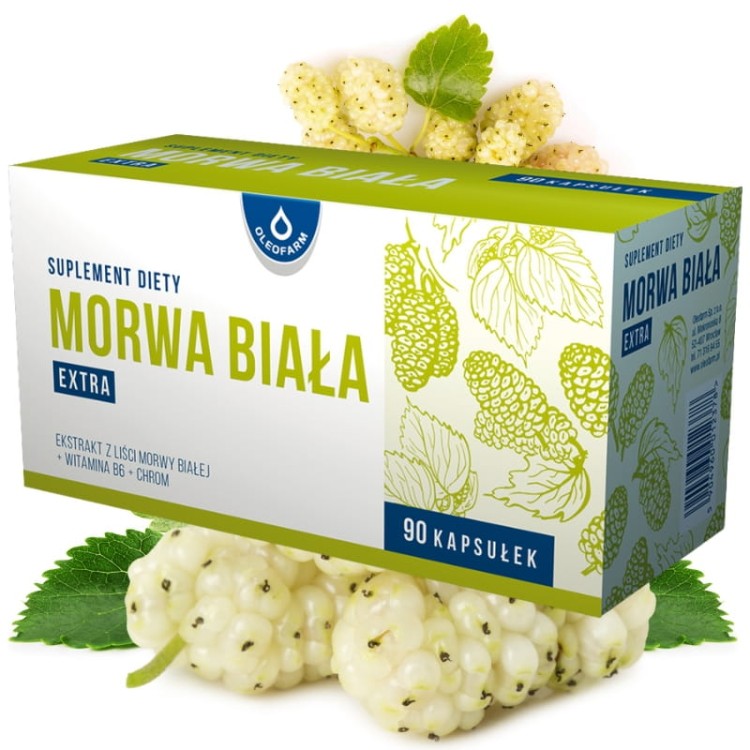 Morwa Biała Extra+ Witamina B6 + Chrom 90 kaps.