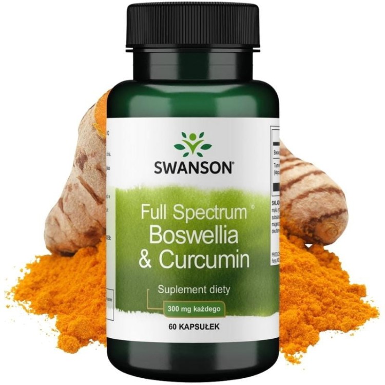 Full Spectrum Boswellia &amp; Curcumin 300mg/300mg 60 kaps.