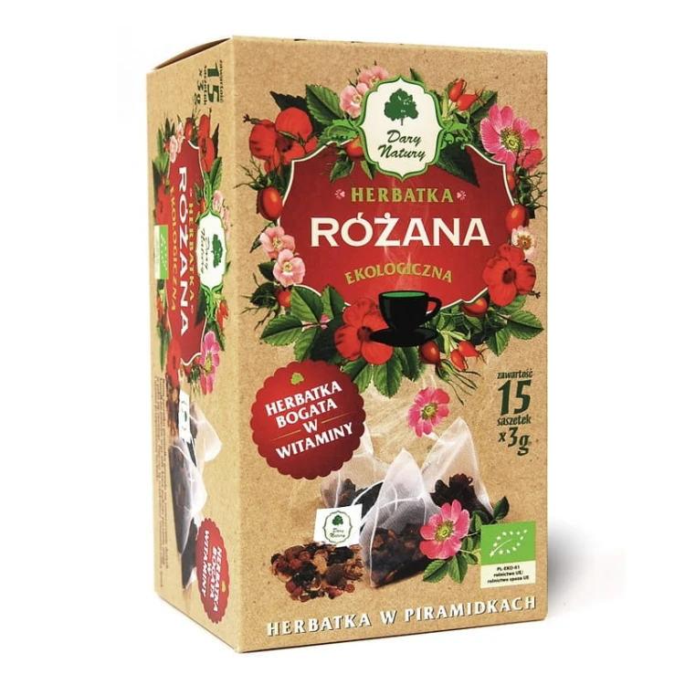 Herbatka Różana w piramidkach EKO 15x3g