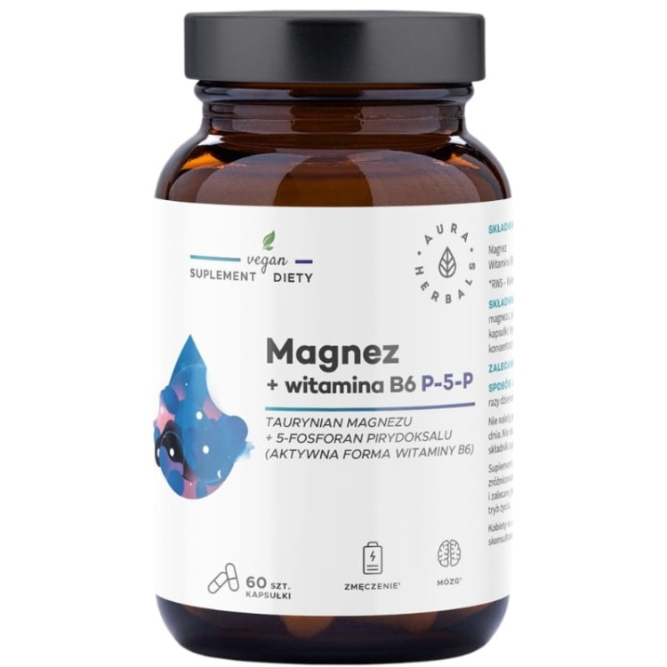 Magnez+Witamina B6 (P-5-P) 60 kaps.